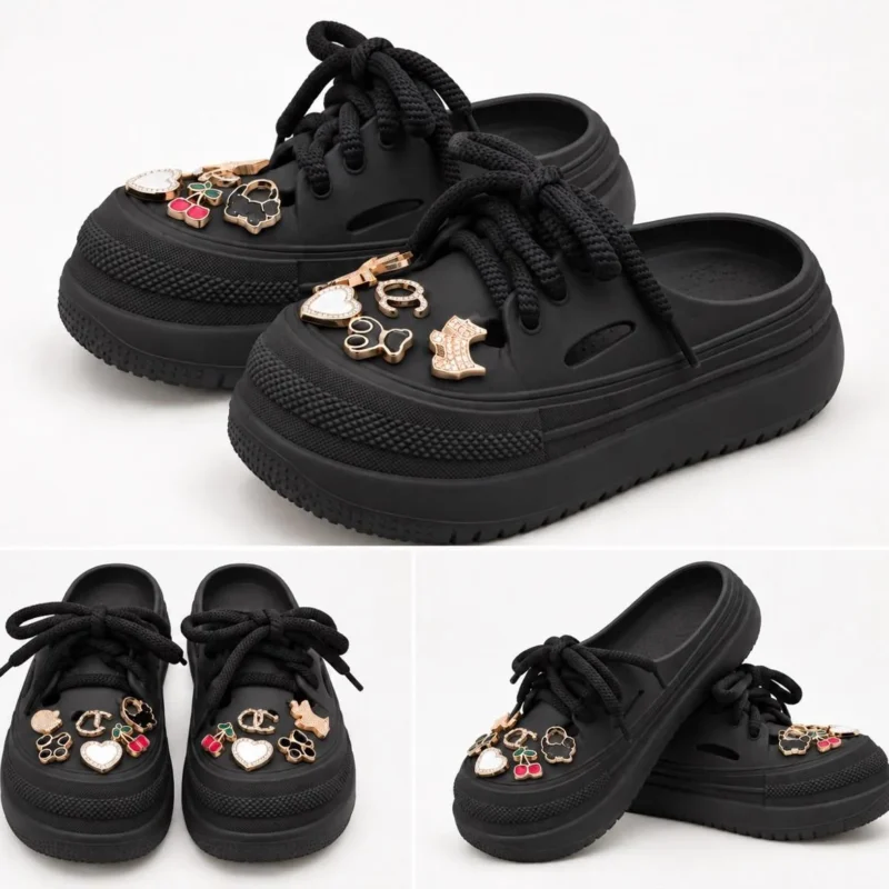 Zuecos Platform EVA – Oreo Black – Concept Shoes